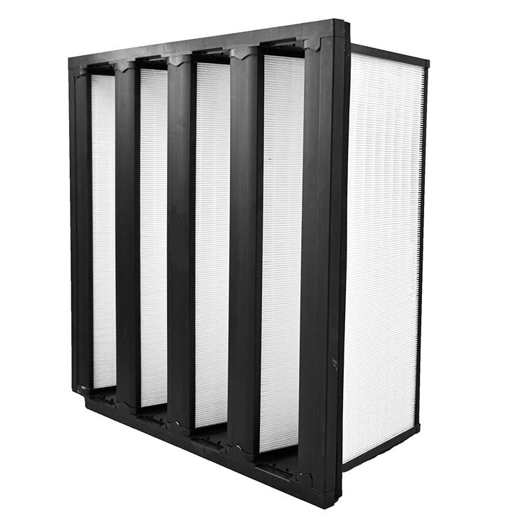 V-Bank Custom Efficiency 65%~99.99% Compact Filter for HVAC air Conditioning Systems