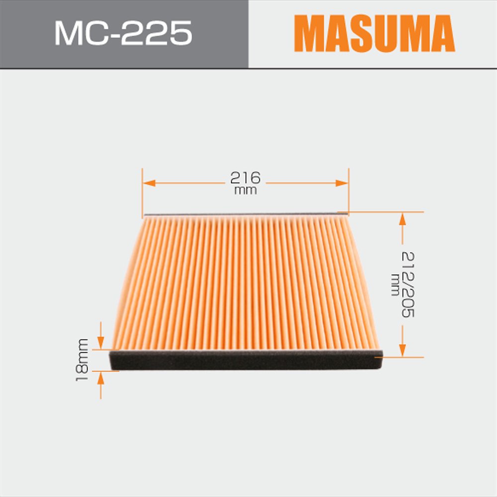 Japan MASUMA MC-225 Car Cabin Air Filter 87139-47010 87139-33010 for TOYOTA Camry Highlander Yaris FJ Cruiser AC Filter