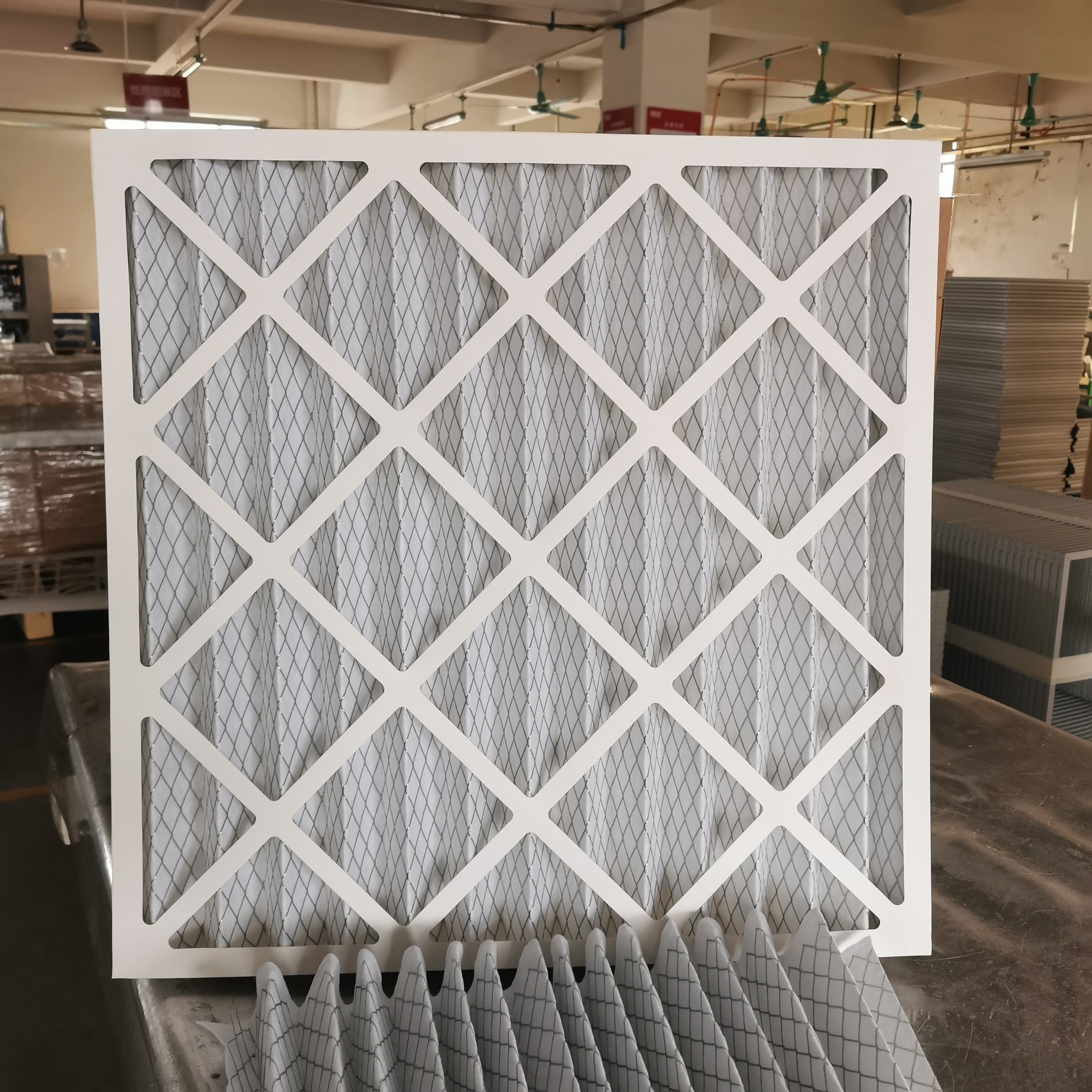 Customized 14.4x14.4x1.8Inch 16x25x1 MERV 6 8 13 Cardboard Frame Pleated AC Furnace HVAC Air Filter