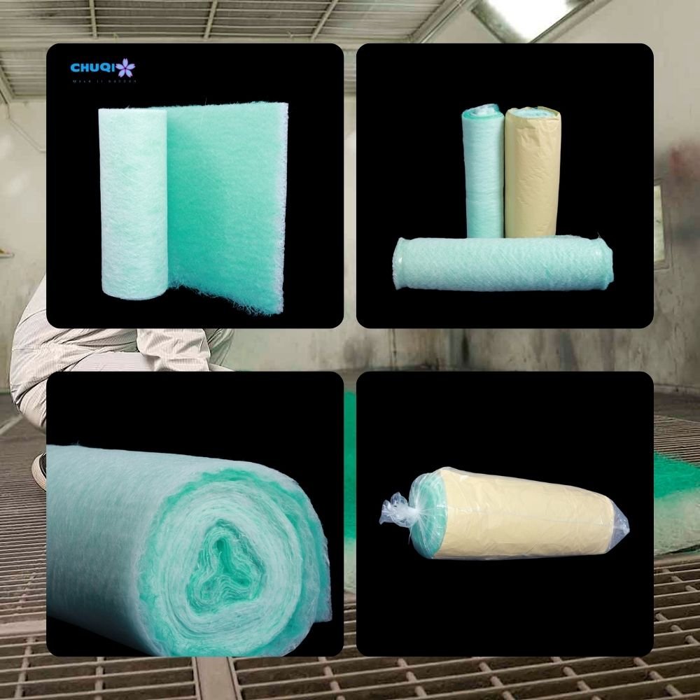 Factory Wholesale High Temperature Synthetic Paint Chamber Air Filter Media Auto Factory Paint Filter Roll Paper Material