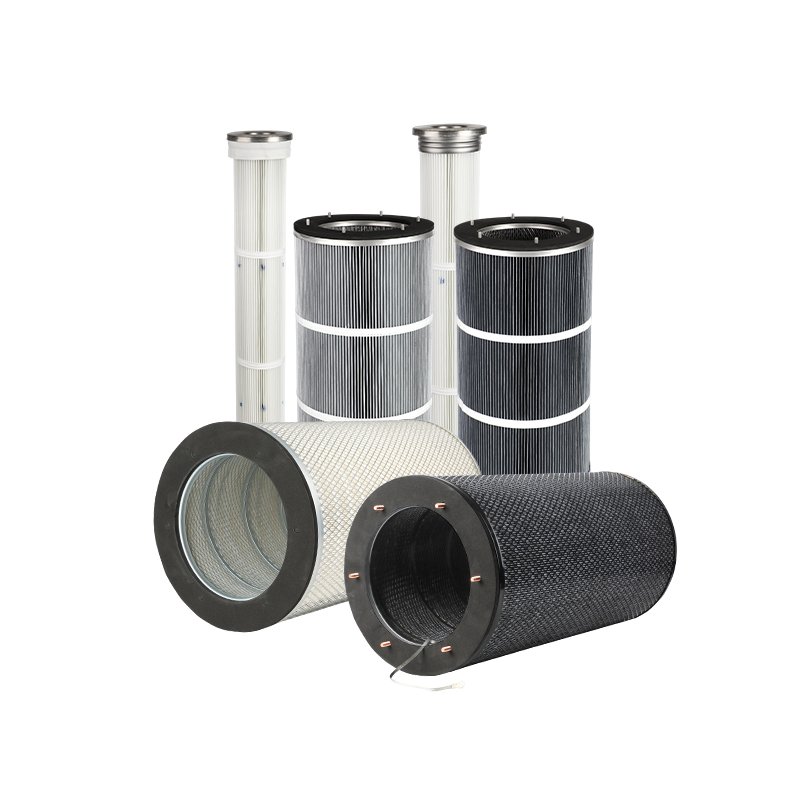 Mini Pleat Filter Cartridge Industrial Dust Extraction Air Filter Cartridge Polyester Fiber Pleated Filter
