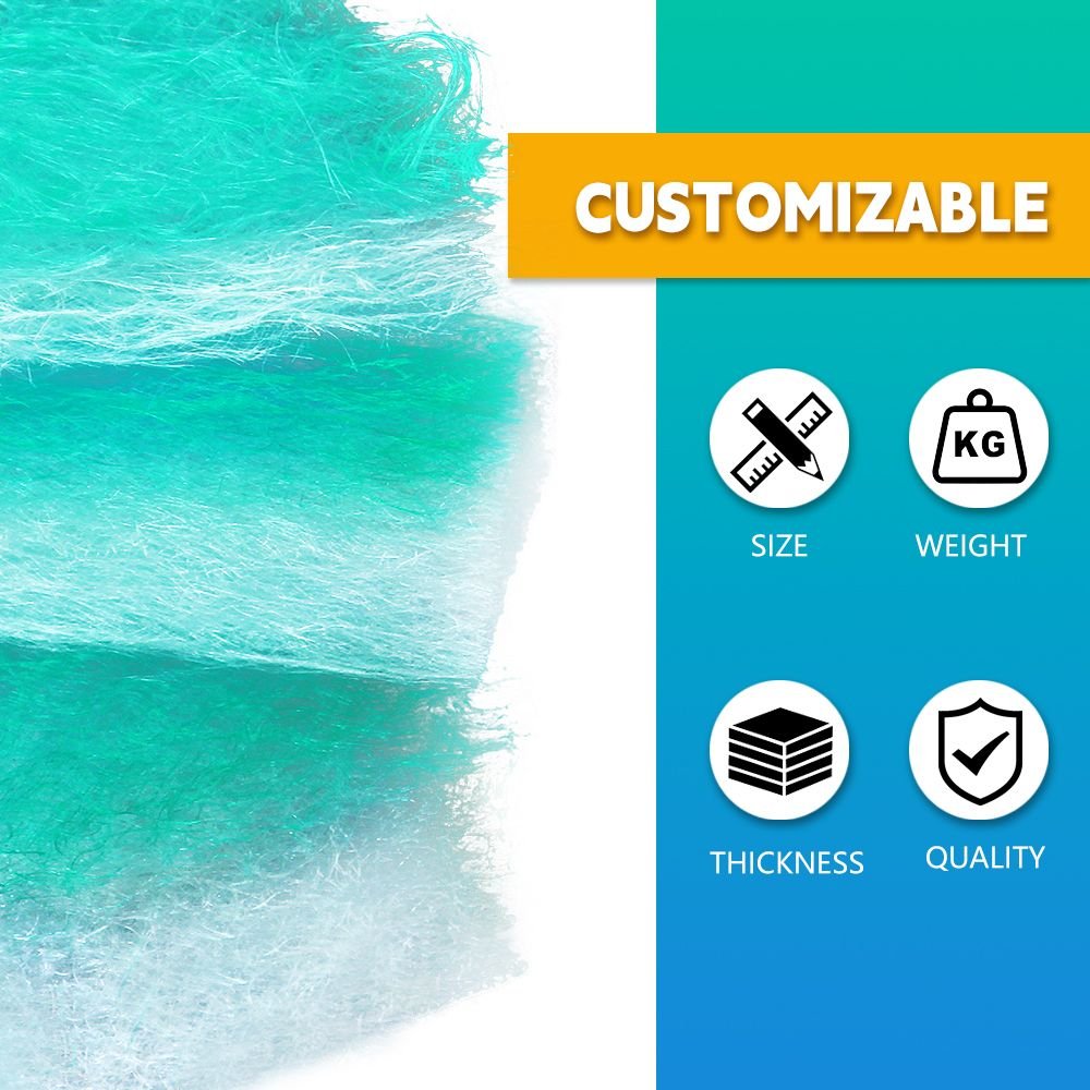 Free Sample Customized Auto Spray Paint Cover Stop Booth Glass Fiberglass Arrestor Floor Air Filter Cotton