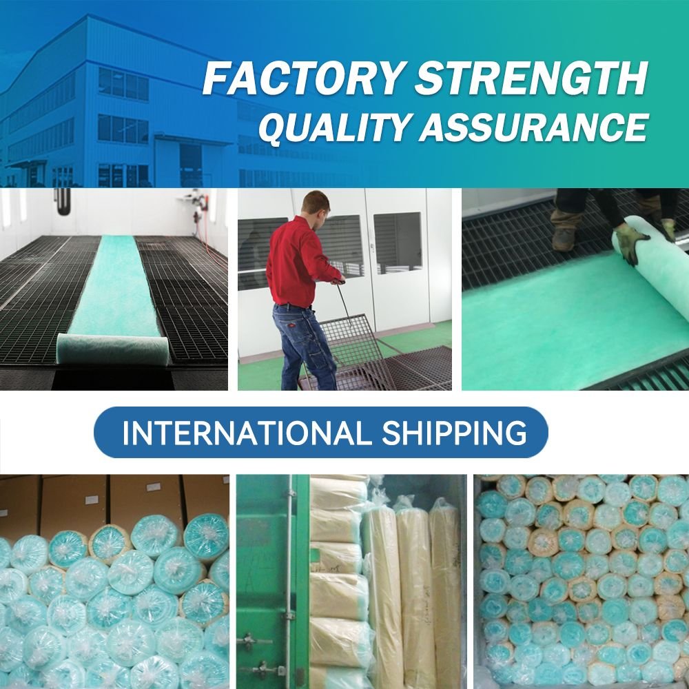 Free Sample Customized Auto Spray Paint Cover Stop Booth Glass Fiberglass Arrestor Floor Air Filter Cotton