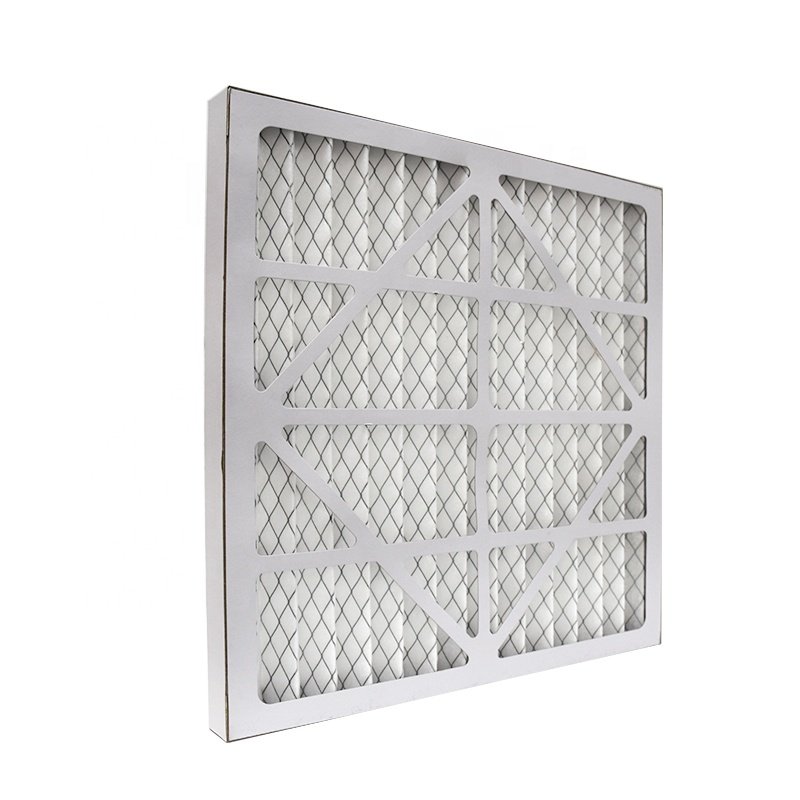 En779 G4 Merv 2-8 Synthetic Fiber Pleated Cardboard Frame Industrial HVAC Primary Air Filter