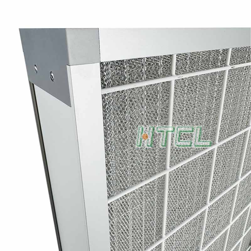 Custom Metal Washable Pleated Panel Air Filter Corrugated Aluminum Mesh Air Filter