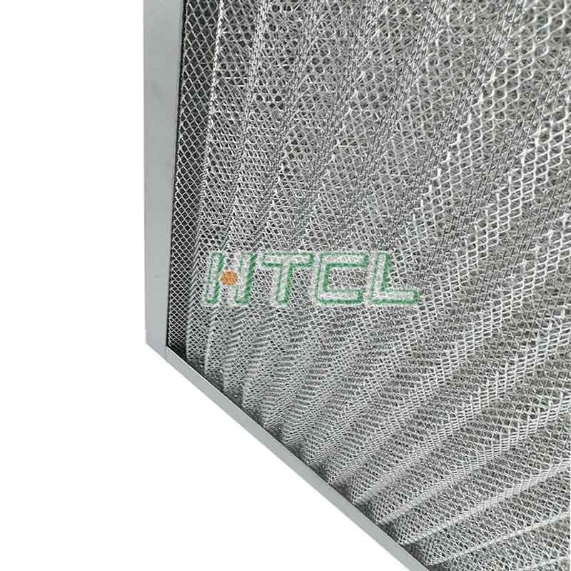 Custom Metal Washable Pleated Panel Air Filter Corrugated Aluminum Mesh Air Filter