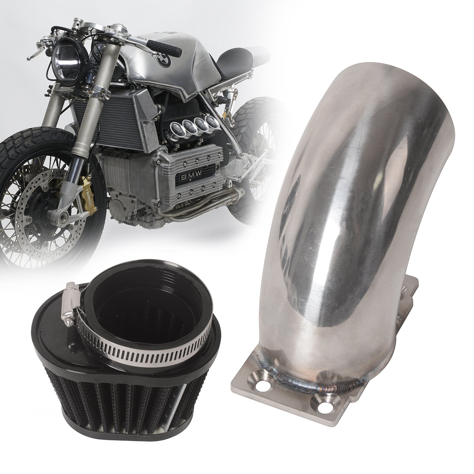 Motorcycle K-Series Air Intake Stainless 0 Degree Visible Welding with Air Filter