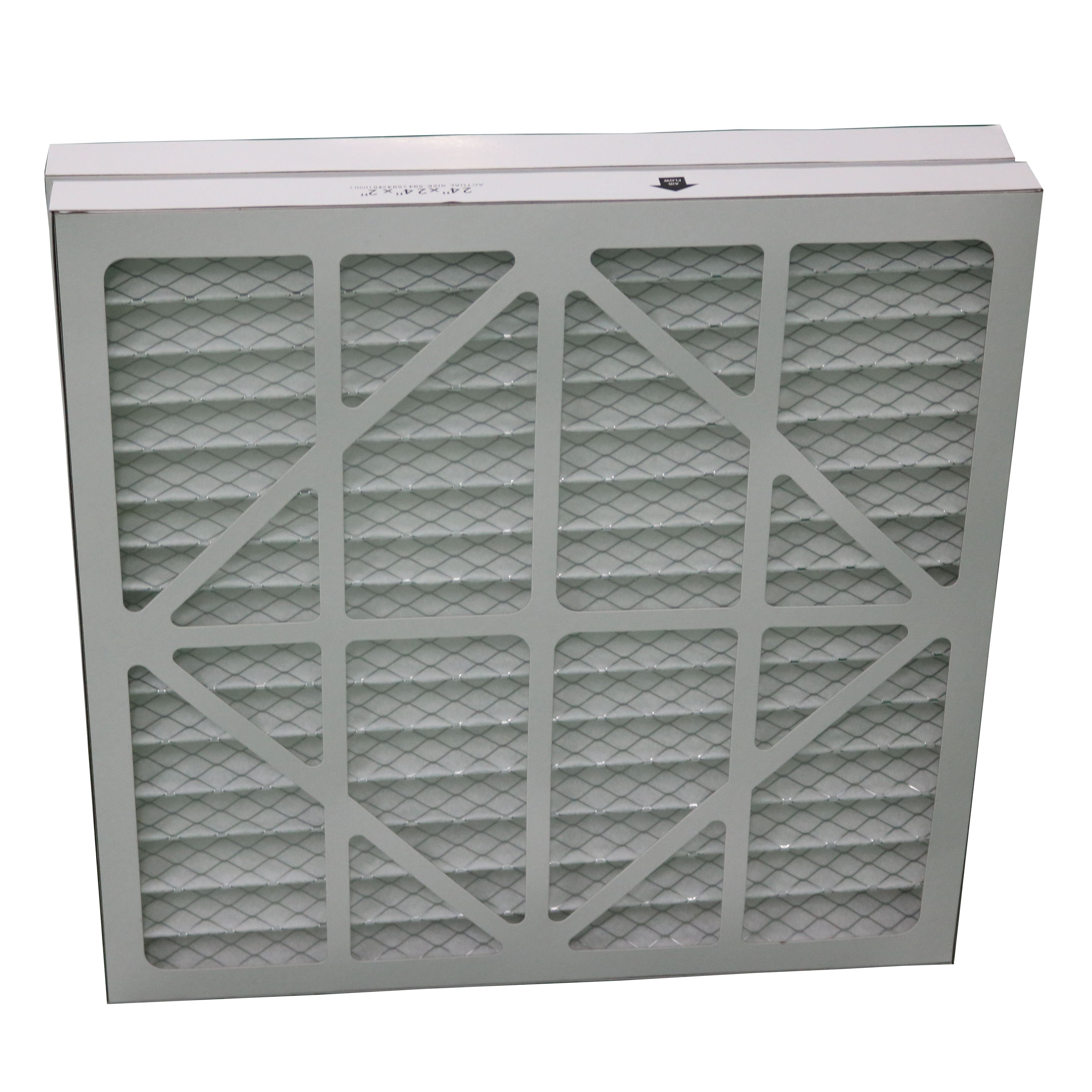 Cardboard Frame Primary HVAC Panel Pleated Pre Filter Pleated Air Filter With Mesh