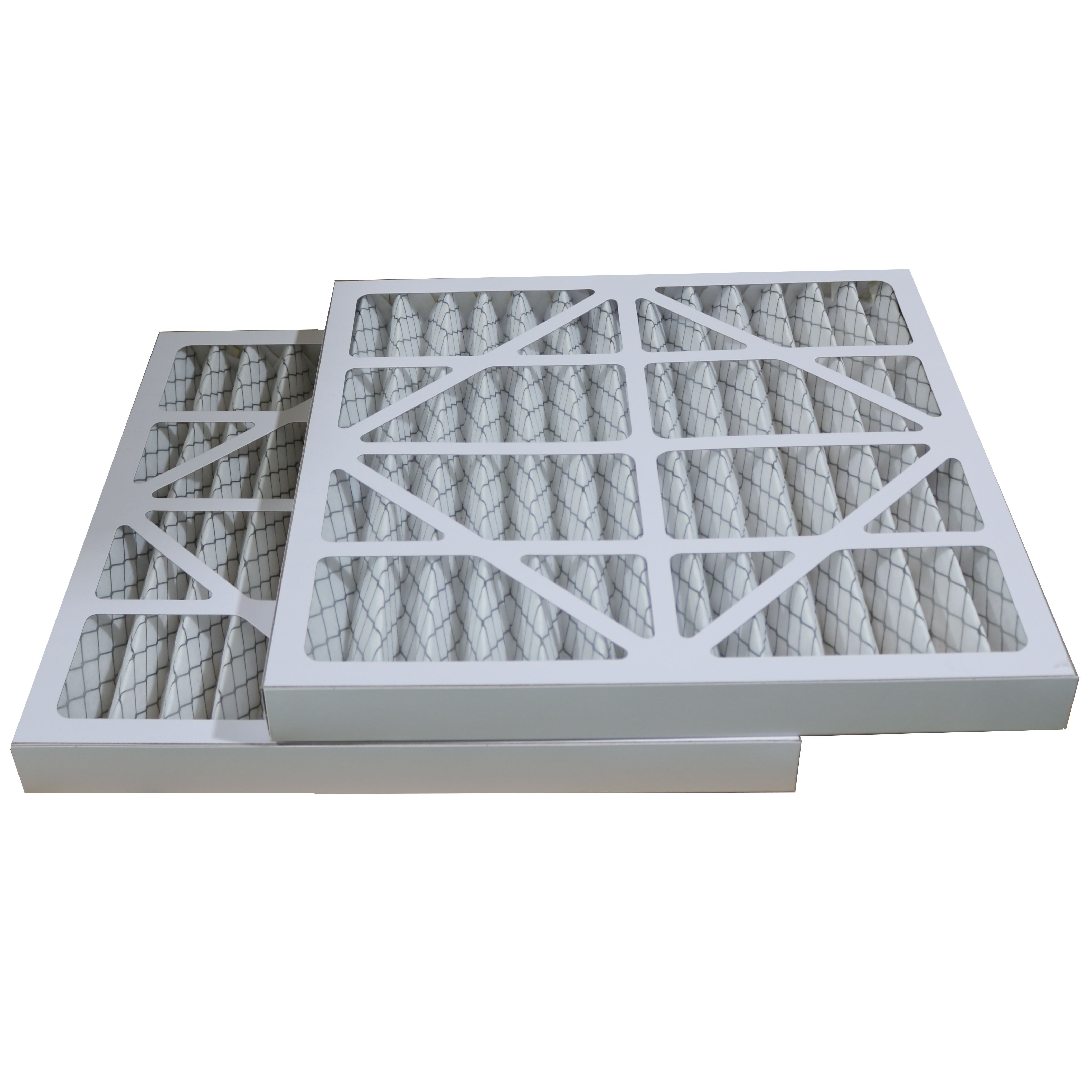Cardboard Frame Primary HVAC Panel Pleated Pre Filter Pleated Air Filter With Mesh