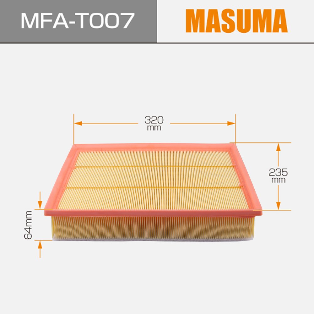 MFA-T007 MASUMA Hot Selling 2009-2020 Wholesale Air Filters for Japanese Cars in Southeast Asia