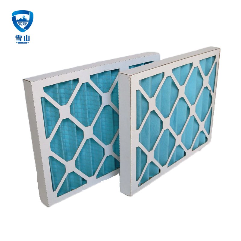 MERV 8 G1 G2 G3 G4 Cardboard Frame Custom Clean Room Pre Air Filter Pleated Air Filter
