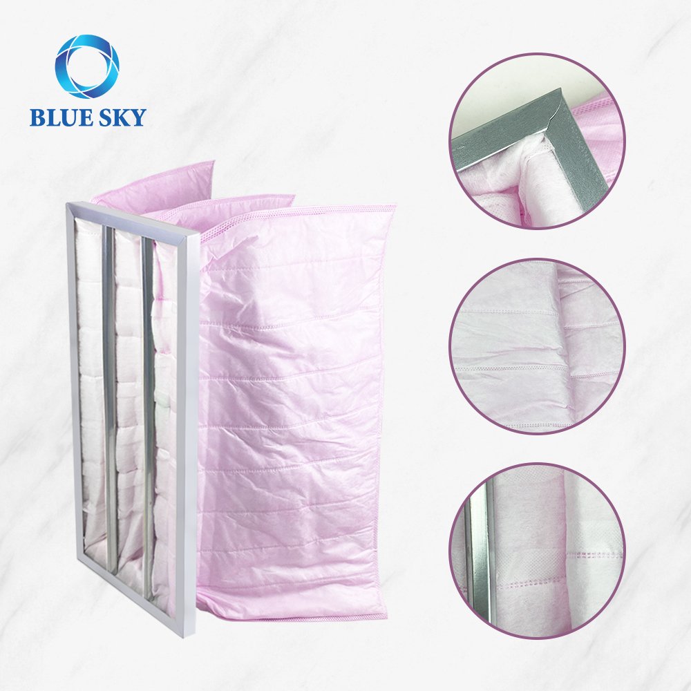 593x285x340mm HVAC F7 Air Filter Medium Efficiency AC Air Pocket Filter for Ventilation System