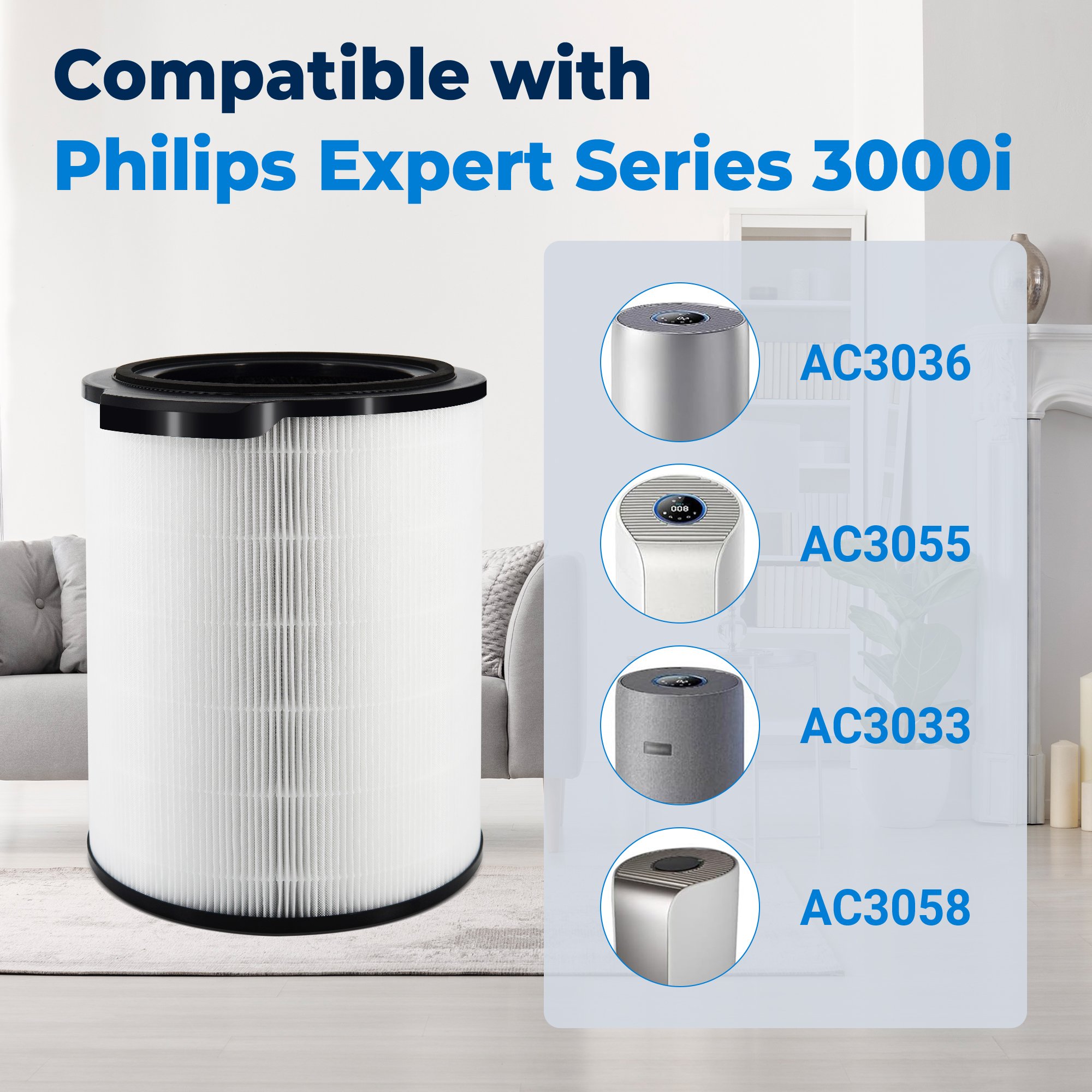 Customized Supply Wholesale Hepa Filter Fits for Philips Air Purifier Filters Activated Carbon Filter Paper