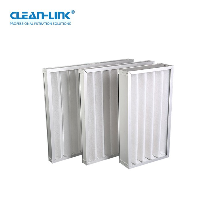 Clean-Link Washable Pleated Synthetic Fiber Medium Panel Type Primary air Filter with Aluminum Frame