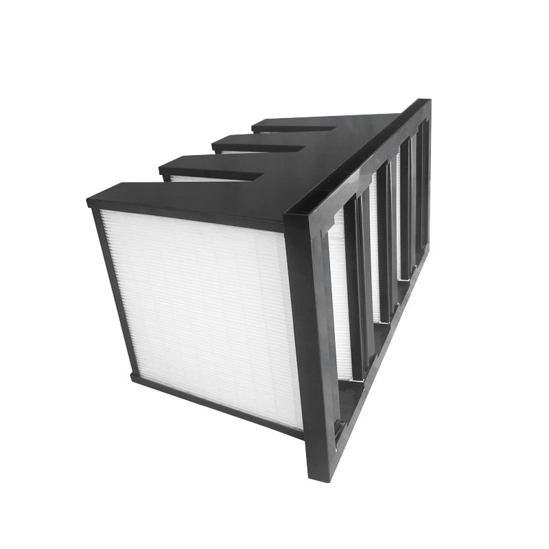 HVAC System Compact V-Bank Type HEPA Filter With Plastic Frame V Cell Compact Filter