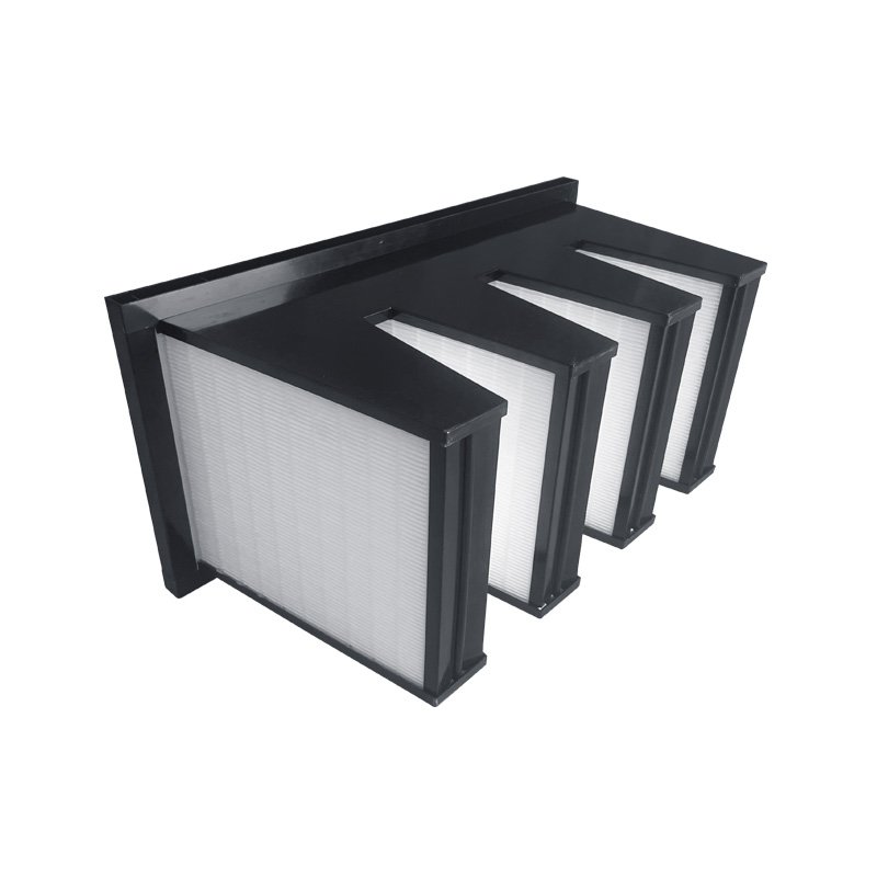 HVAC System Compact V-Bank Type HEPA Filter With Plastic Frame V Cell Compact Filter