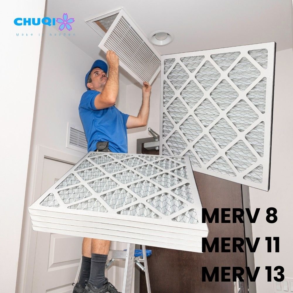 Customized Hot Sale 16x25x1 25x20x1 MERV8 11 Pleated HVAC AC Furnaces Air Filter Industry Air Filter