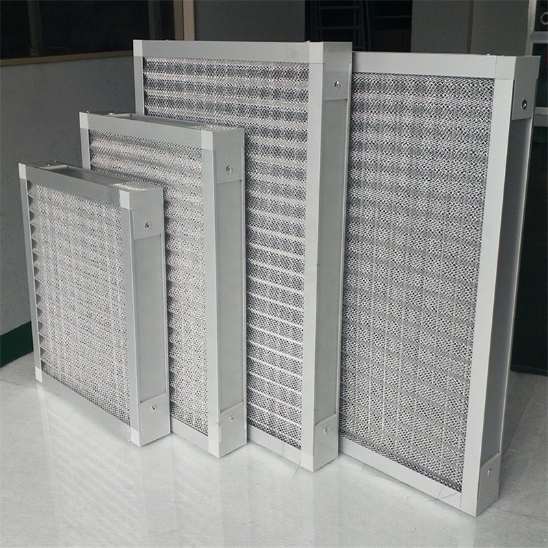 High Temperature Resistance Furnace Air Filter Static Steel Wire Mesh Pleated Primary Filter