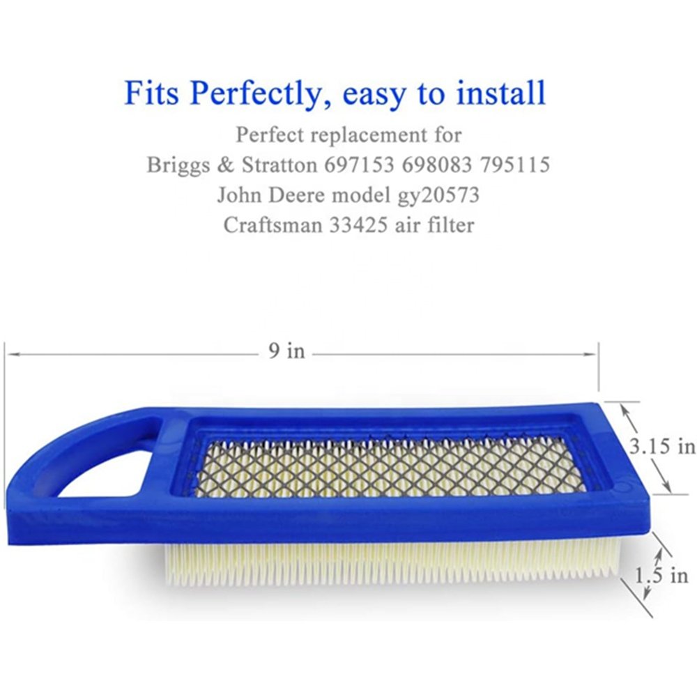 Lawn Mower Engine Air Filter 698083 697153 697014 795115 797008 697634 GY20573 Z225 M149171 for Briggs Stratton John Deere