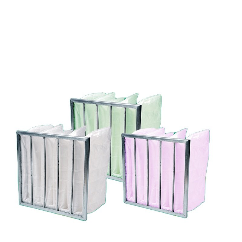 Medium Efficiency Filter Pocket Qualified Manufacturers Station Grade Bag Medium Air Filter for Dust Collecting