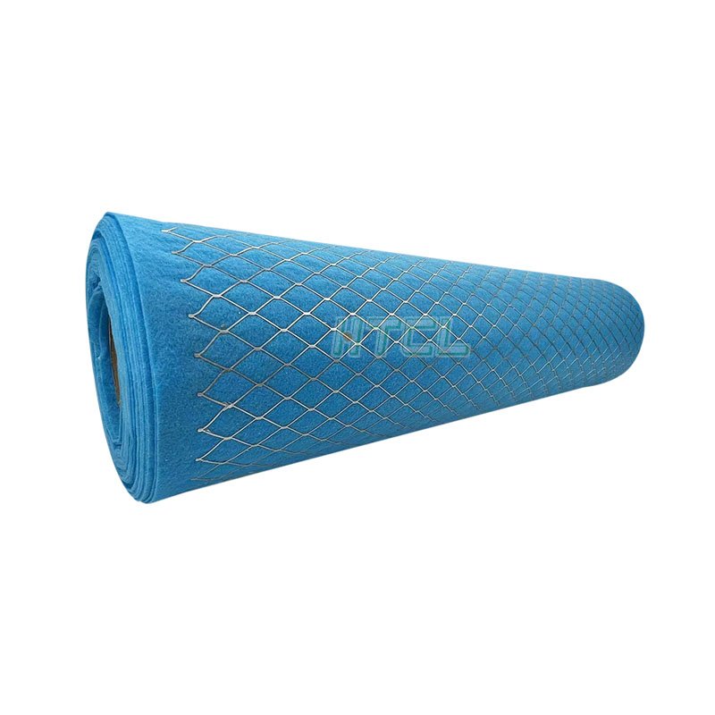 Blue White Green Cotton Metal Mesh Laminated Air Filter Media Roll for G3 G4 Pre Filter Pleated Cotton Metal Mesh Laminated