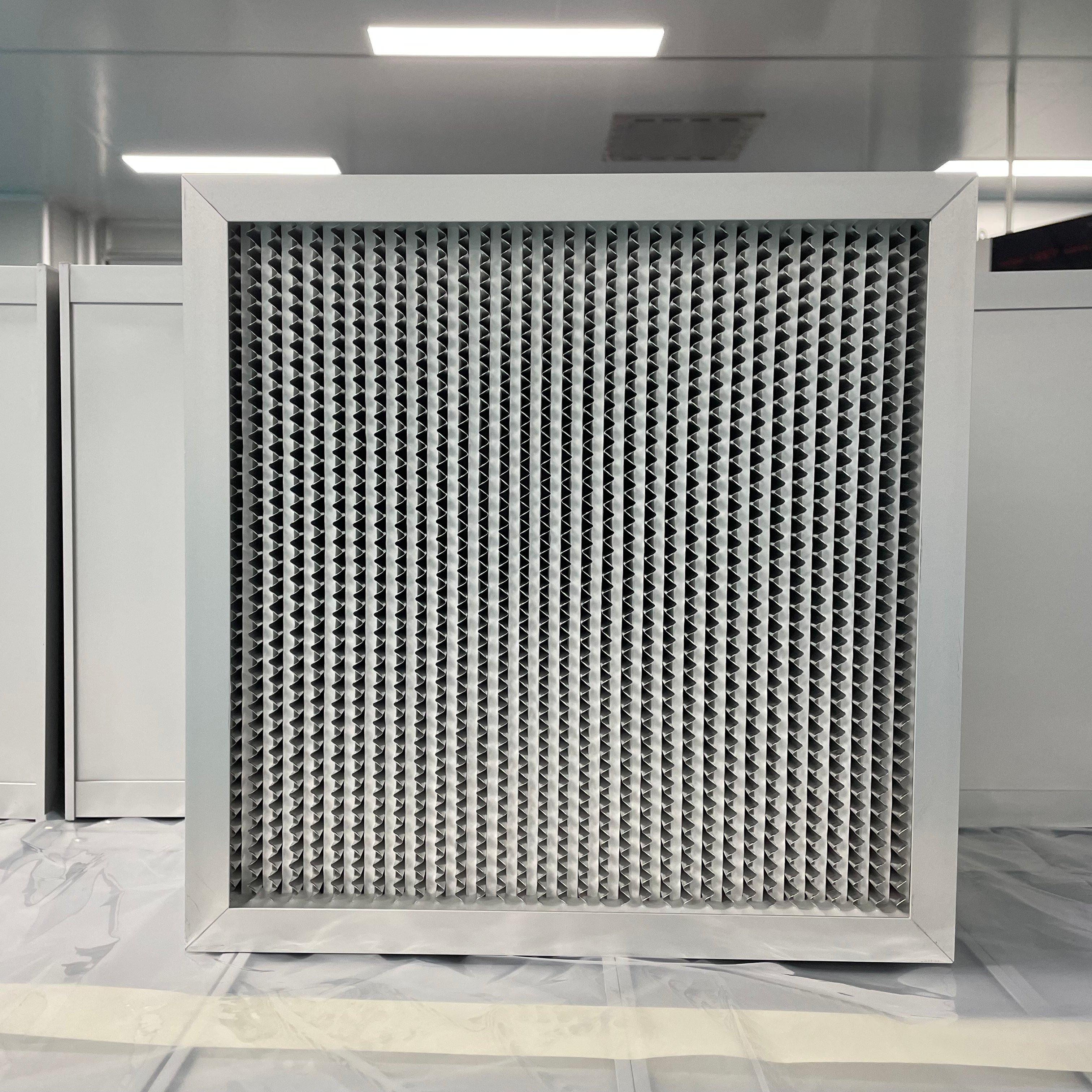 610*610*292mm Aluminium Frame Deep Pleated Separator H13 HEPA Box HVAC System Air Filter
