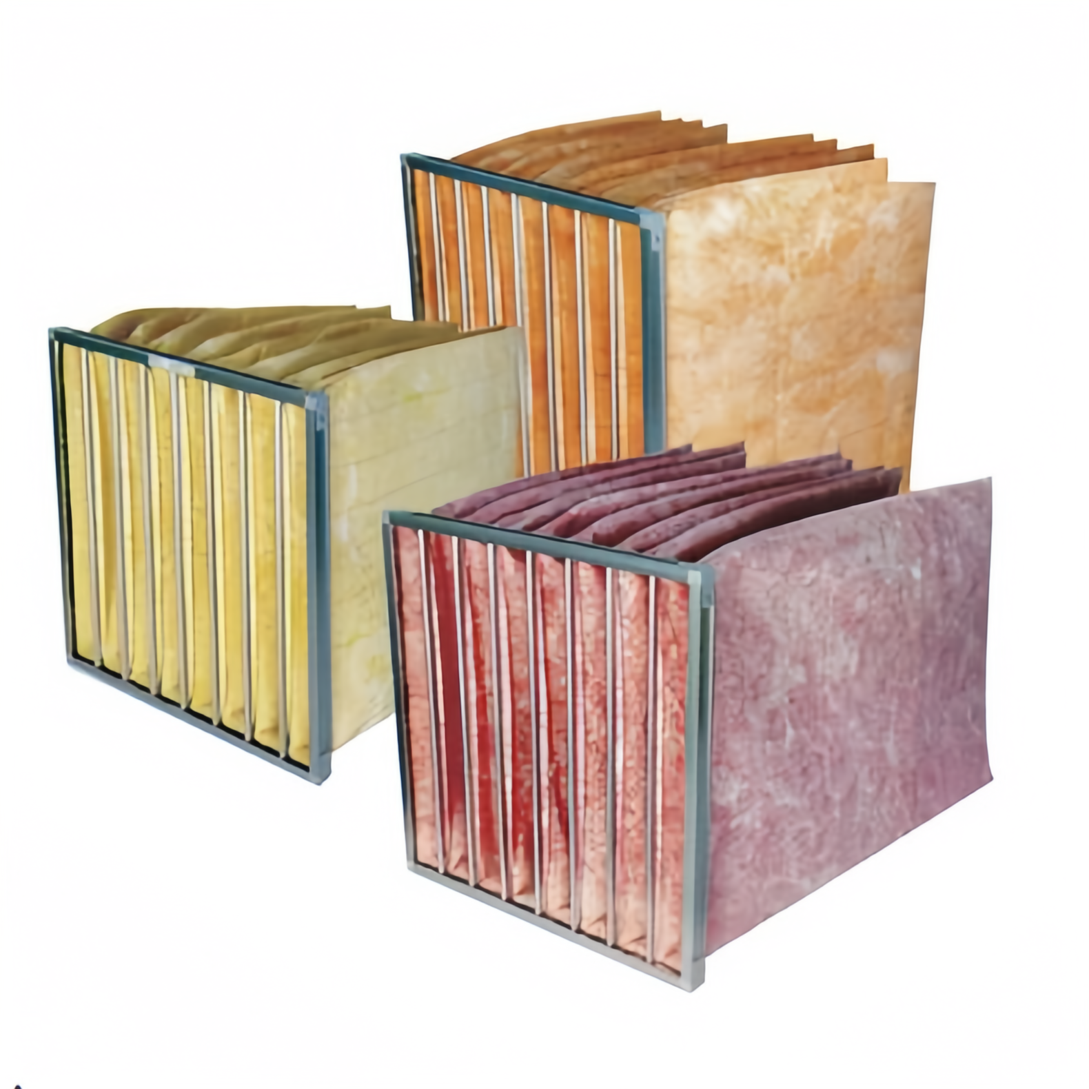 Factory HVAC Air Conditioning System Bag Filter Pocket High Airflow Fiberglass Material Ventilation Carbon Core Cardboard Farm