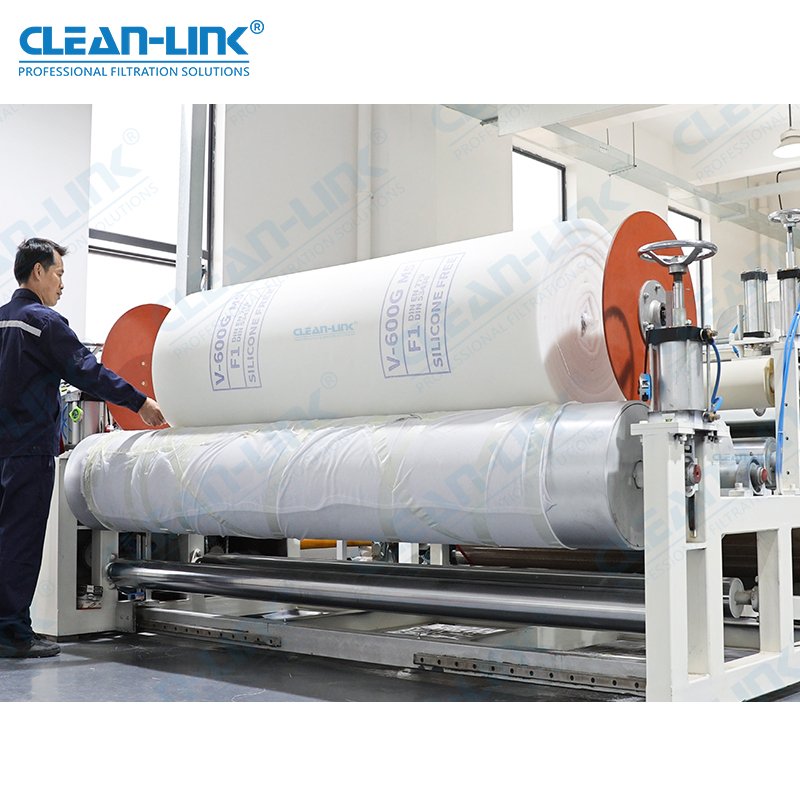 Factory Spray Booth Filter Primary Full Glue Synthetic Air Filter Cotton Paint Booth Ceiling Filter Media Roll