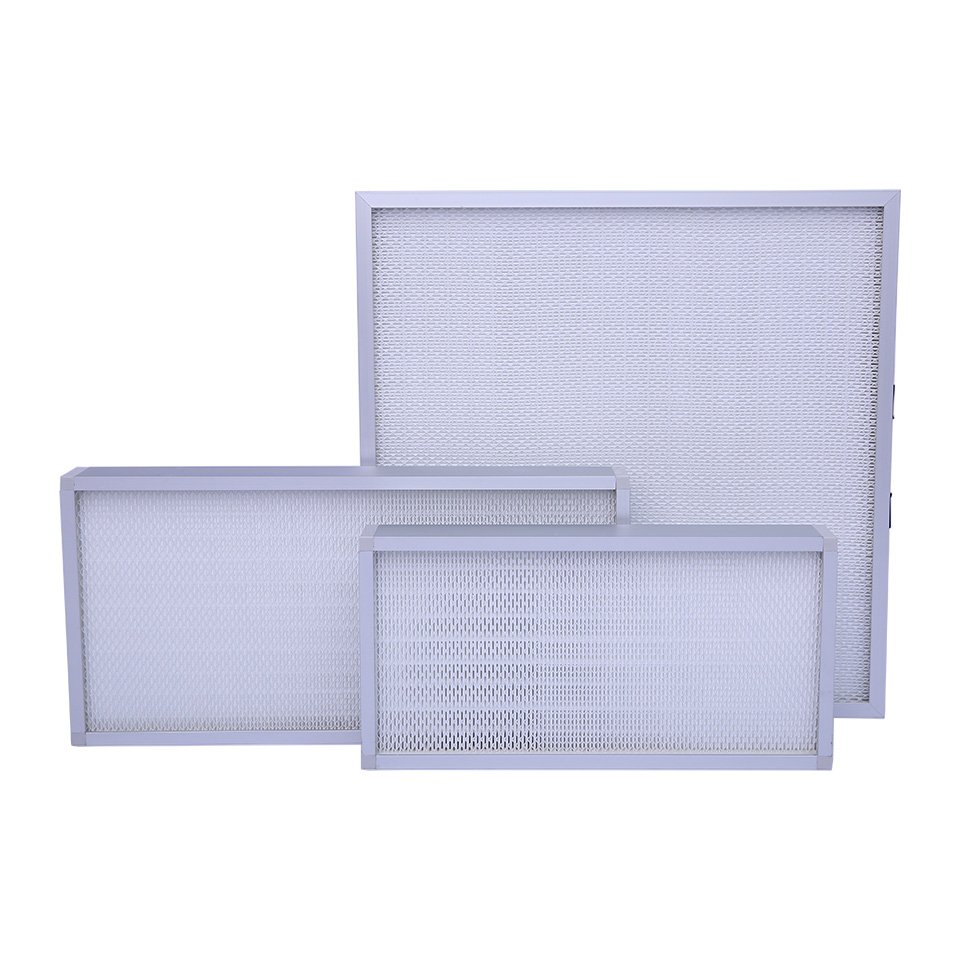 High Performance H13 H14 Mini Pleat Air Filter 0.3 Micron Hvac Hepa Filter for Laminar Air Flow