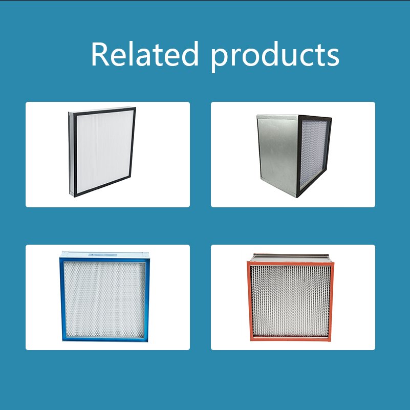 Hepa Filter Custom Air Filter Equipment 0.3 Micron 99.99% Pleated Hepa H13 H14 24*24 Filter Suitable for Hospitals and Cleanroom