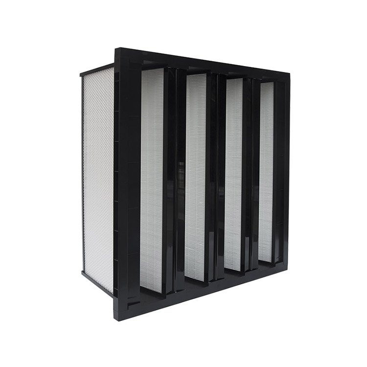 MERV13 V Shape Plastic Shell 4 V Bank Type Plastic Frame Hepa air Filter 20x24x12 Inch