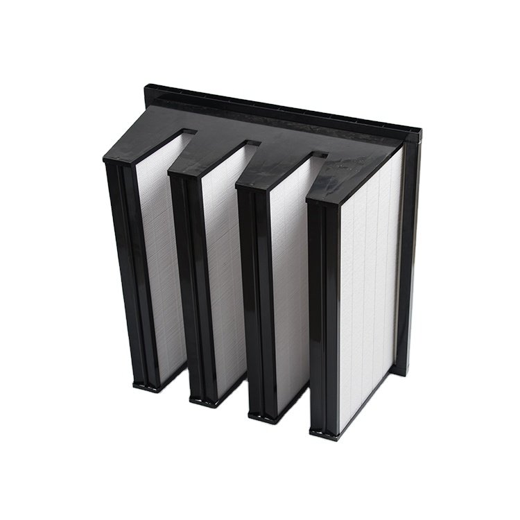 MERV13 V Shape Plastic Shell 4 V Bank Type Plastic Frame Hepa air Filter 20x24x12 Inch