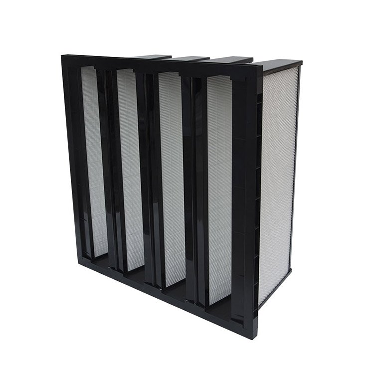 MERV13 V Shape Plastic Shell 4 V Bank Type Plastic Frame Hepa air Filter 20x24x12 Inch