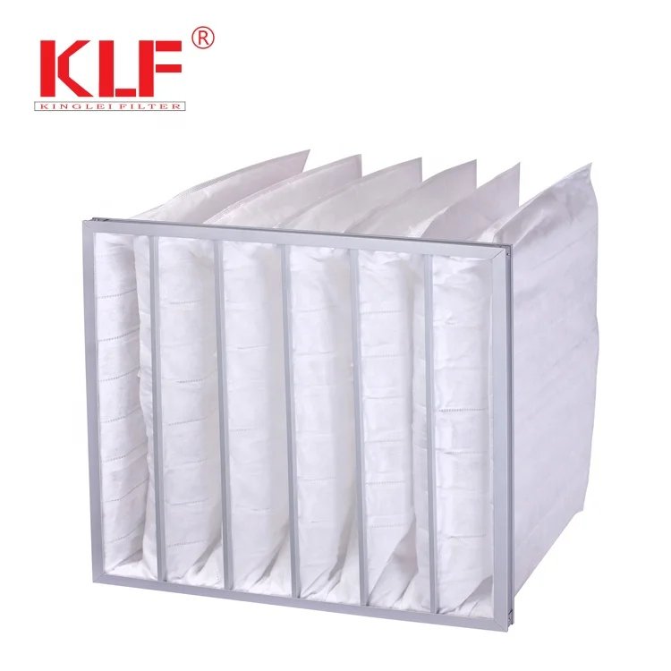 Replacement Mental Frame F5/F6/F7/F8/F9 Non-woven Fabric Pocket Air Filters for HVAC Systems