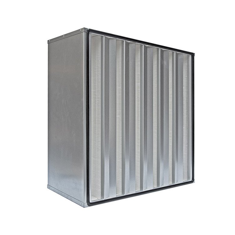 HVAC System H13 HEPA Air Filter Clean Room V-bank HEPA H14 Filter