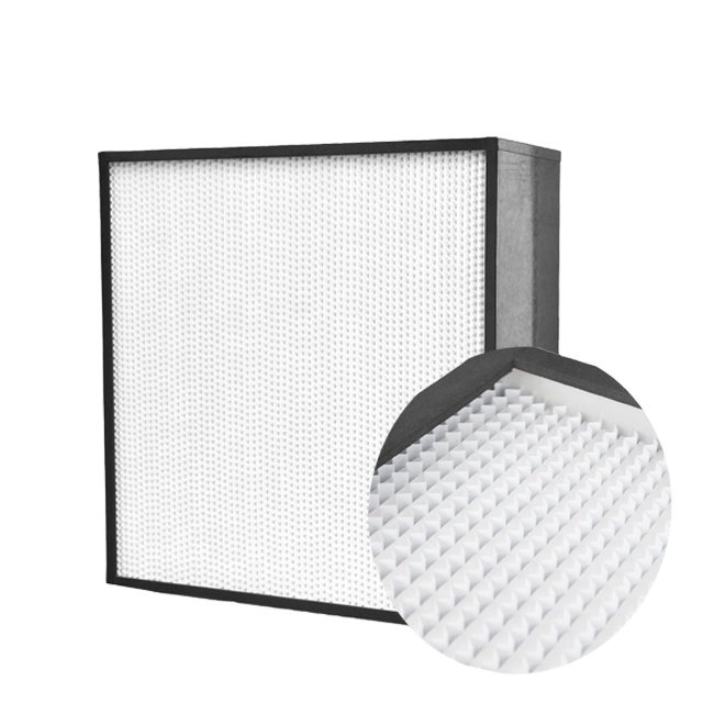 Customized Size Available Deep Pleated Hepa Filter Aluminum Frame Galvanized Frame 99.97% HVAC Filter for Air Filtration