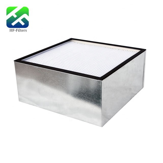 Customized Size Available Deep Pleated Hepa Filter Aluminum Frame Galvanized Frame 99.97% HVAC Filter for Air Filtration