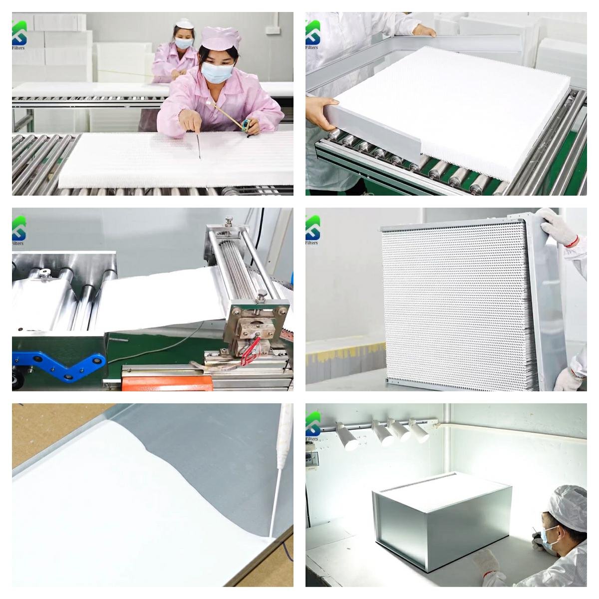 Customized Size Available Deep Pleated Hepa Filter Aluminum Frame Galvanized Frame 99.97% HVAC Filter for Air Filtration