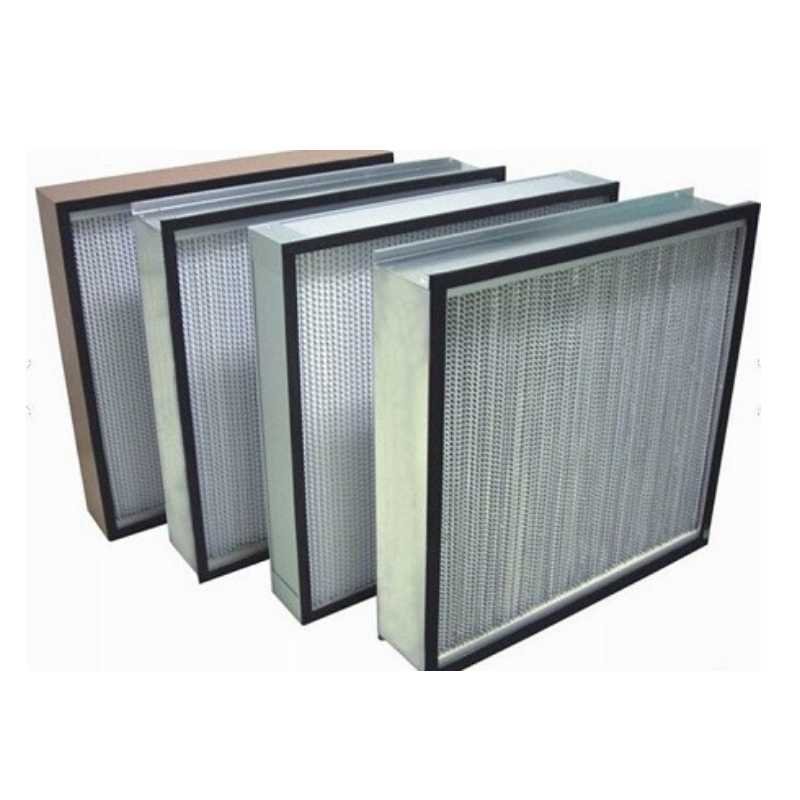 Cosmetic Factory Pharmaceutical Use New High Efficiency Air Filter Aluminum Frame Pleated Panel Tank Type HEPA Filter