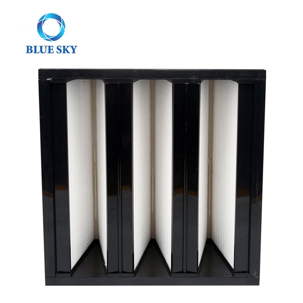 Wholesale Industrial Plastic Frame H13 H14 HEPA Filter W Type V-Bank Ventilation HVAC Air Filter