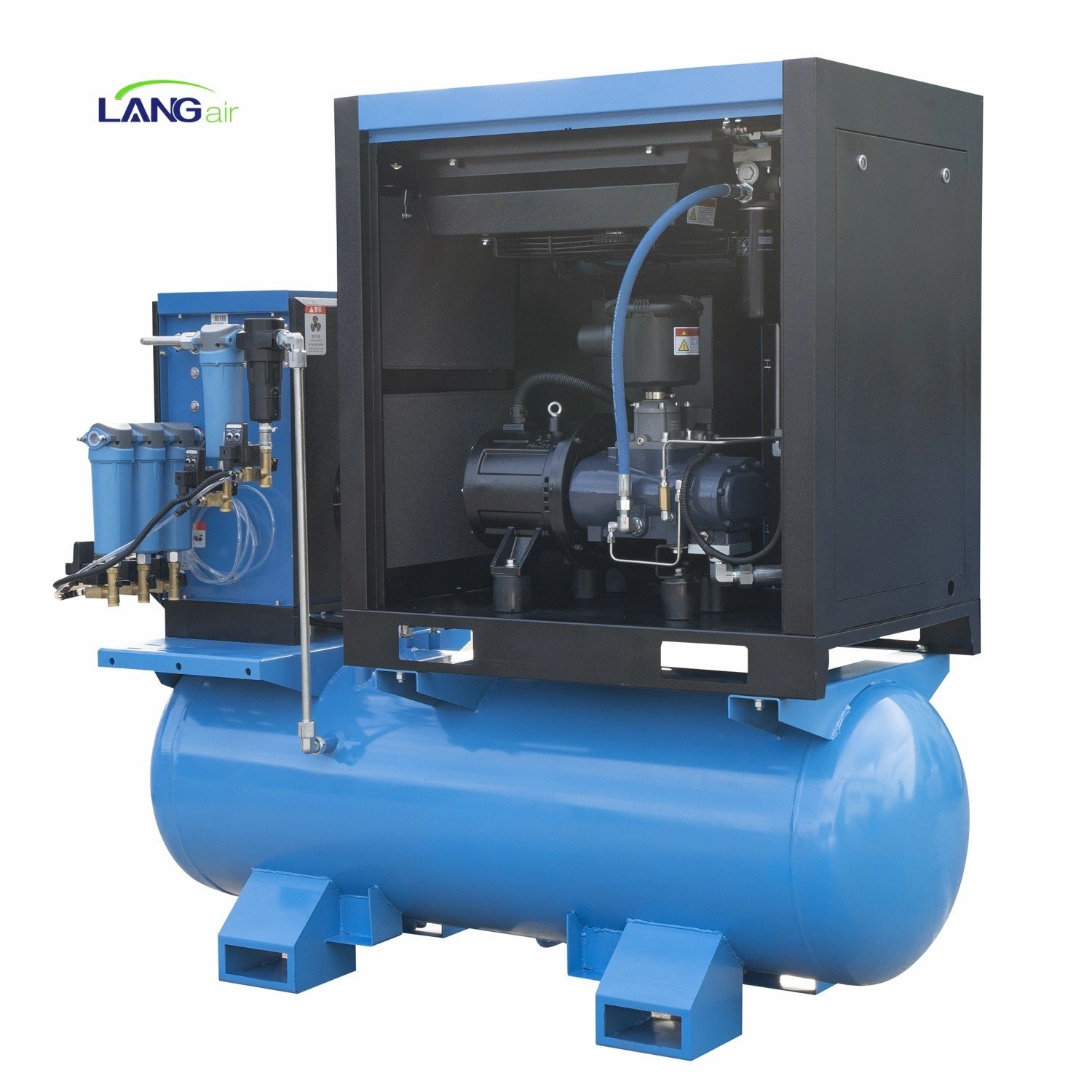Langair 10hp 7.5 kw Combined Screw Air Compressor With Air Dryer Air Filter