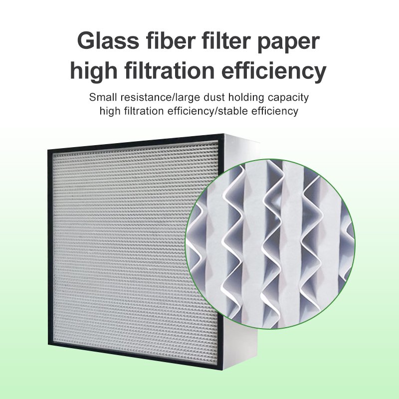 High Temperature Resistant air Filter With Baffle Plate Aluminum Frame Filter for Dust-free Workshop