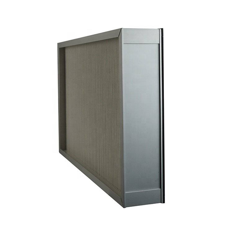 2 by 2 Fan Filter Unit 2 by 4 Mini Pleated H14 99.999 Hepa Air Filter Metal Frame for HVAC Air Purification FFU Laminar Flowhood