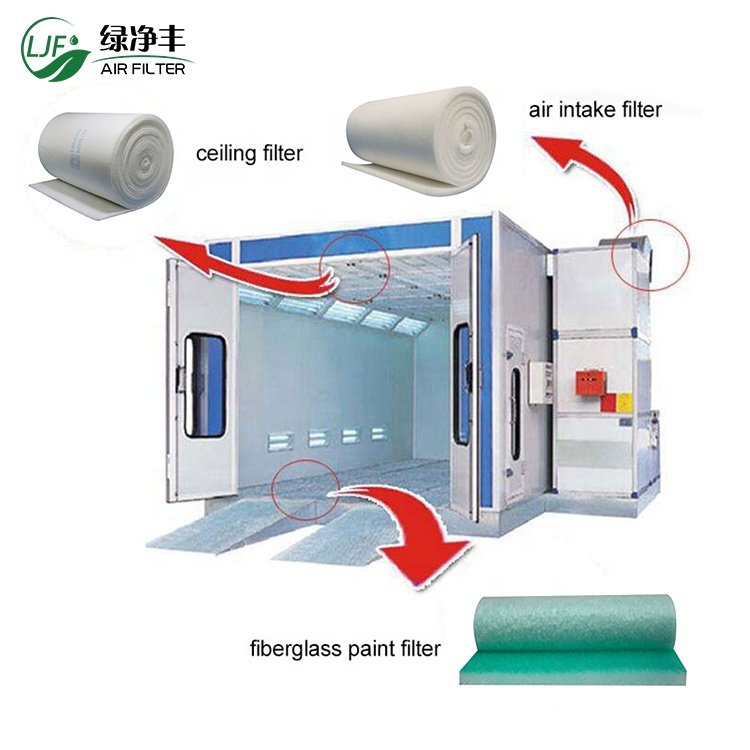 Hot Selling 560g 600g Spray Booth Roof Filter Net Ceiling Filter Cotton Manufacturer