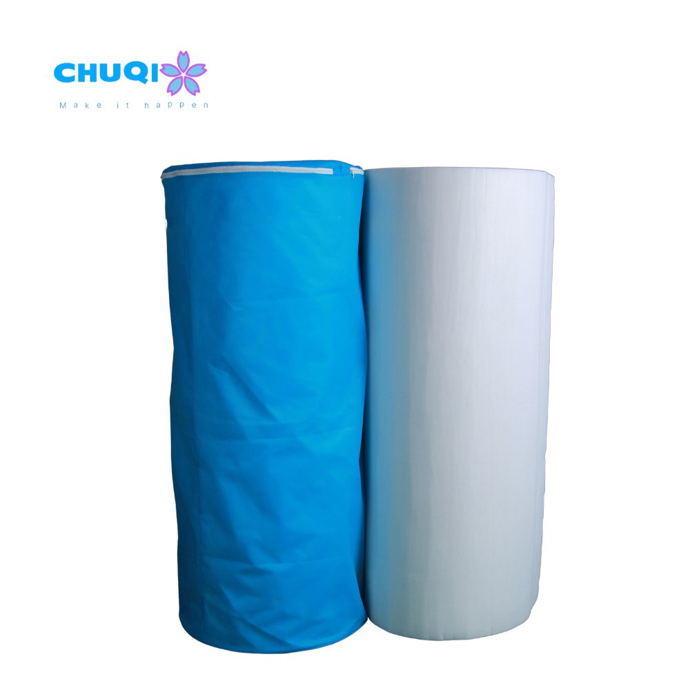0.3um Micron H13 H14 HEPA F5 Paint Booth Filter Roll Full Adhesive EU5 Merv 9 Ceiling Filter Cotton Air Filter Material