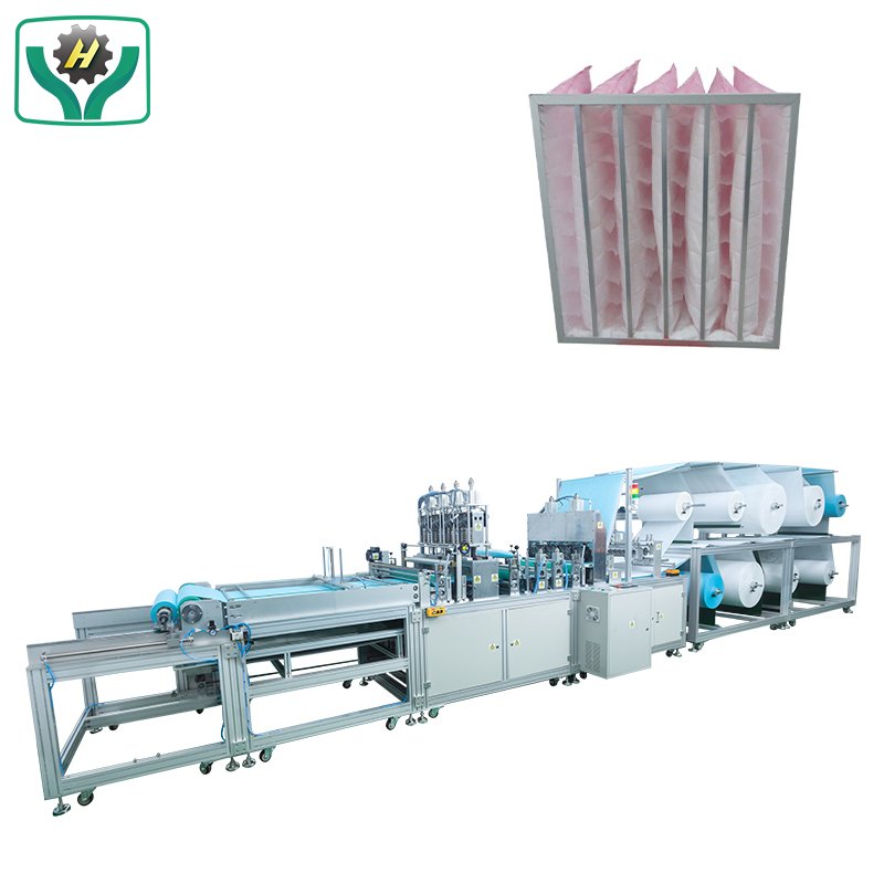Automatic G4 F5 F6 F7 Ventilation System Industrial Air Conditioning Pocket Air Filter Making Machine