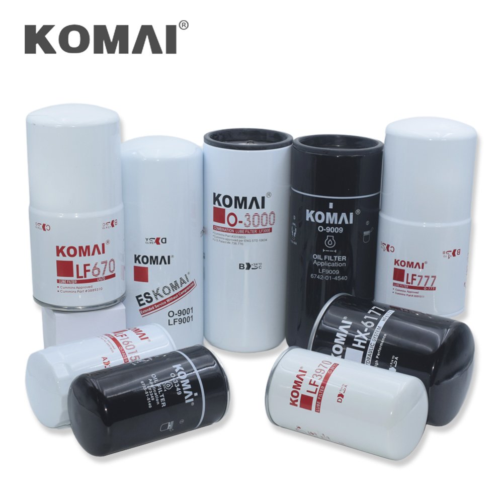 KOMAI Excavator Tractor Truck Water Separator Assembly Diesel Fuel Filter Cabin Air Element Hydraulic Filter Oil Filter