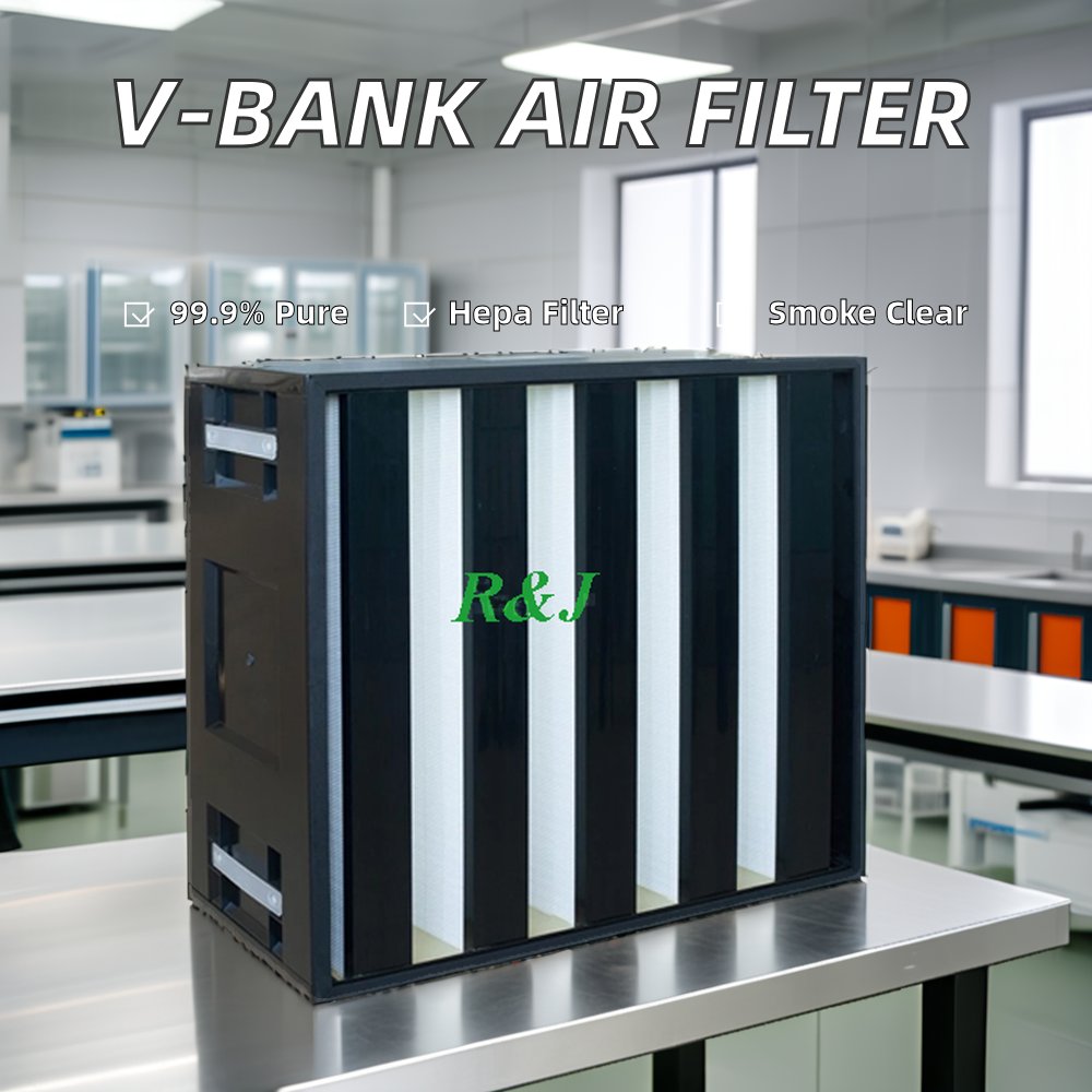 V-bank Ventilation Filter F7 Plastic Frame 592 X 592x 292mm V Cell Air Filter