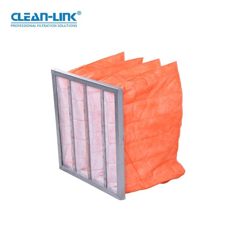 Clean-Link Synthetic Fiberglass Filter Media Bag Air Filter Pocket Filter