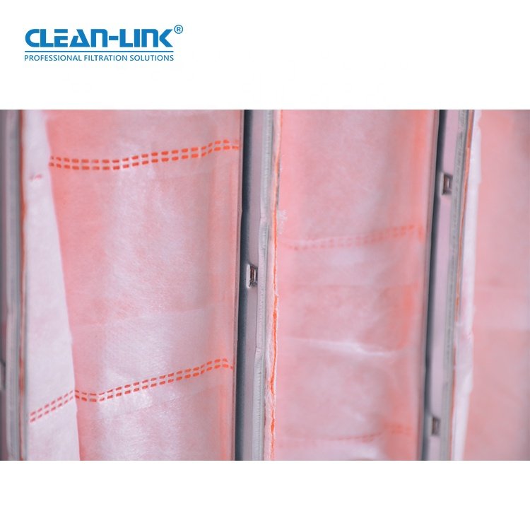 Clean-Link Synthetic Fiberglass Filter Media Bag Air Filter Pocket Filter
